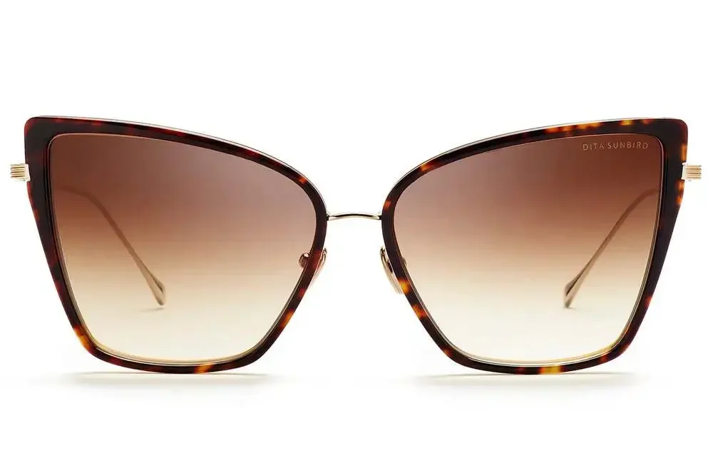 Dita Sunbird DRX21013 Cat-Eye Sunglasses in Dark Tortoise and Gold